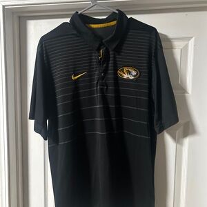 Nike Mizzou Men’s Black Polo with Gold Logo